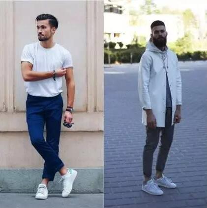 smart casual with white sneakers